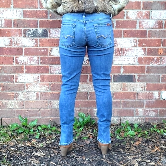 7 FAM The Ankle Split Hem Skinny Jeans - Picture 2 of 15